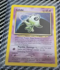 NM Celebi 03/64 Neo Revelation Holo Swirl WotC Pokemon Original - Image 1