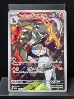 Pokemon Team Rocket's Houndoom 191/182 Illustration Rare Destined Rivals Holo NM - Image 2