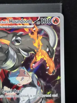 Pokemon Team Rocket's Houndoom 191/182 Illustration Rare Destined Rivals Holo NM - Image 4