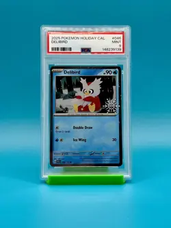PSA 9 - 2025 Pokemon Holiday Calendar Delibird #046 - Image 1