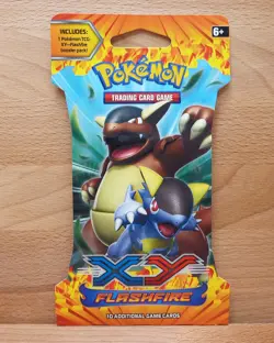 2014 XY FLASHFIRE -Sleeved Booster Pack-Sealed- Pokemon TCG-Kangaskhan Art! - Image 1