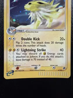 Pokemon TCG Jolteon 6/100 Holo EX Sandstorm Holo Rare NM With Swirl🌀 - Image 3