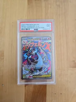 2025 POKEMON MEP EN-ME BLACK STAR PROMO #023 MEGA CHARIZARD X EX PSA 9 - Image 1