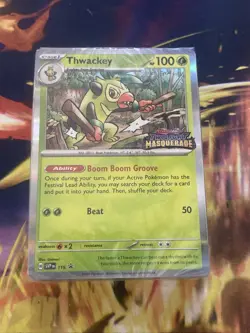 Pokemon SEALED Thwackey SVP 115 Twilight Masquerade Build-n-Battle Prerelease - Image 1