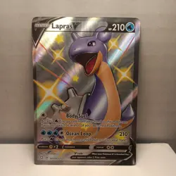 2021 Lapras V Pokemon Shining Fates SV110/SV122 Shiny Full Art Ultra Rare NM - Image 1