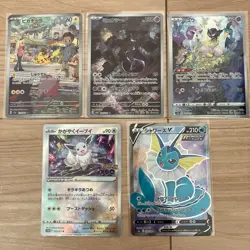 Pikachu AR Mewtwo AR Mew AR Shining Eevee Vaporeon SR Pokemon Card - Image 1