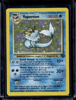 1999 Pokemon Jungle Vaporeon #12/64 - Image 1