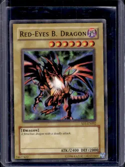 2005 Yu-Gi-Oh Structure Deck Dragon's Roar Red-Eyes B. Dragon #SD1-EN002 - Image 1