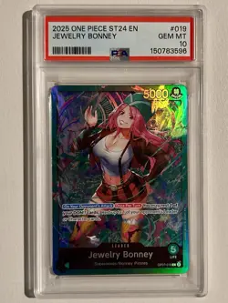 2025 ONE PIECE STARTER DECK ST24-GREEN JEWELRY BONNEY #019 JEWELRY BONNEY PSA 10 - Image 1