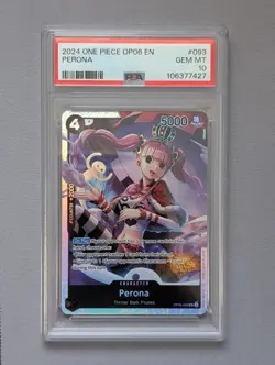 2024 Perona - OP06-093 SR ONE PIECE Wings of the Captain - PSA 10 Gem Mint - Image 1
