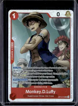 2026 One Piece Azure Sea's Seven Monkey D. Luffy Super Rare #OP14-013 - Image 1