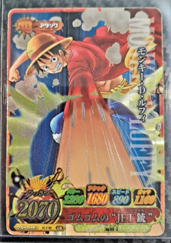 LUFFY One Piece 2011 BANDAI BERRY MATCH ICY GR GOLD HOLO VINTAGE CARD GRAND RARE - Image 1