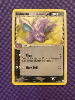 MP Nidorino 35/101 Delta Species EX Dragon Frontiers Pokemon card English - Image 1