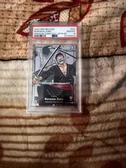 2023 Roronoa Zoro OP01-001 PREMIUM CARD COLLECTION 25TH EDITION EN PSA 10 - Image 1