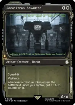 MTG English Securitron Squadron (Showcase) (Surge Foil) NM Foil - Image 1
