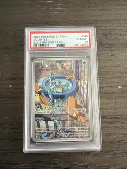 PSA 10 Squirtle Stellar Crown Illustration Card #148/142 - Image 1