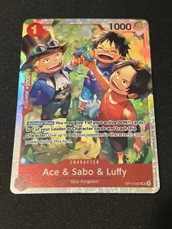 Ace & Sabo & Luffy OP13-007 SR Carrying On His Will - One Piece Card - Image 1