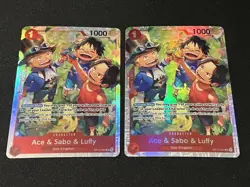 Ace & Sabo & Luffy OP13-007 SR Carrying On His Will - One Piece Card - Image 3