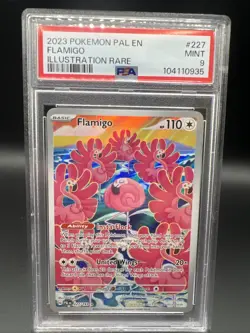 🦩🦩2023 PSA 9 Pokemon Paldea Evolved Flamigo Illustration Rare IR 227/193 Card - Image 1