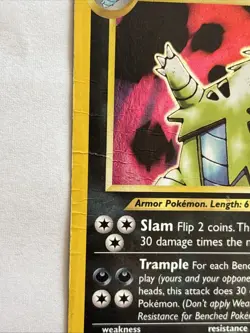 Pokemon TCG Tyranitar Holo Rare Card 12/75 Neo Discovery HP/CREASES - Image 2