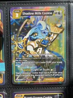Shadow Milk Cookie Yellow TCG Card CookieRun Braverse UR English BS9-030 - Image 1