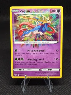 Zacian 082/185 Vivid Voltage Amazing Rare Holo Pokemon Card NM Near Mint - Image 1