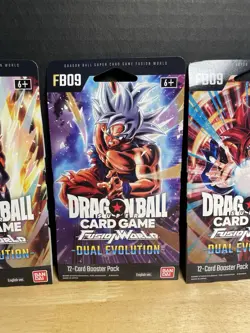 Dragon Ball Super Card Game Fusion World FB09 Dual Evolution Booster Pk Lot Of 4 - Image 3