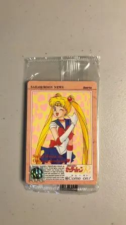 One Sealed Vintage Pack x7 Cards 1993 - 1995 Sailor Moon Carddass Bandai - 104 - Image 1