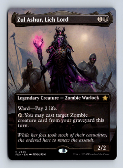 Zul Ashur, Lich Lord (Borderless) English Foundations R 326 - Image 1