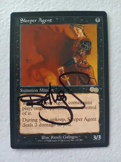 MTG Sleeper Agent Urza's Saga NM Artist Signed - Image 1