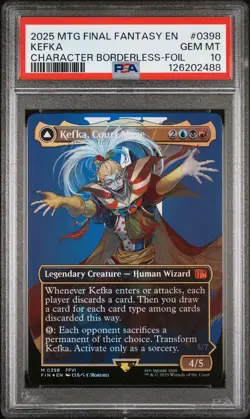 PSA 10 Kefka, Court Mage/Ruler of Ruin (0398) (Borderless) Final Fantasy Foil - Image 2
