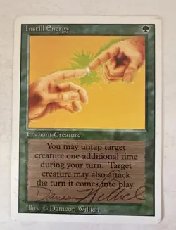 MTG * Instill Energy Revised Dameon Willich Artist Proof Signed 2X SellbyCyn - Image 1