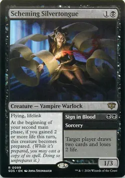 Scheming Silvertongue - R99 - MTG - Secrets of Strixhaven (SOS) - Image 1