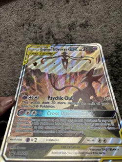 Pokemon TCG Jumbo Espeon & Deoxys GX SM240 Black Star Promo Card - Image 4