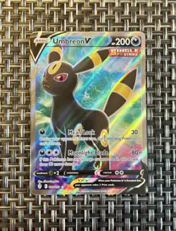 Pokemon Umbreon V Full Art Ultra Rare Holo SWSH07 Evolving Skies 188/203 Card - Image 1