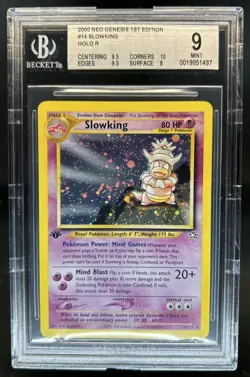 2000 Pokemon Neo Genesis 1st Edition Slowking Holo Rare #14/111 BGS 9 - Image 1