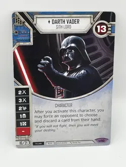 Star Wars Destiny Awakenings Legendary Darth Vader SITH LORD #10 Card with Die - Image 4