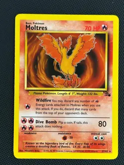 Moltres 27/62 Rare Fossil Pokemon Unlimited Near Mint - Image 1