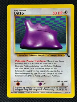 Ditto 18/62 Rare Fossil Pokemon - Image 1