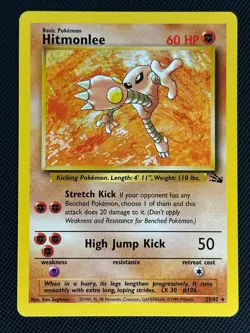 Hitmonlee 22/62 Rare Fossil Pokemon Unlimited Lightly Played - Image 1