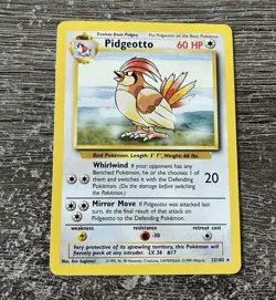 Pidgeotto 22/102 Rare Base Set Unlimited Pokemon NM clean - Image 1