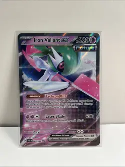 Pokemon TCG SV-Paradox Rift Iron Valiant EX #89/182 Double Rare - Image 1