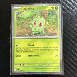 Chikorita 008/217 Common ME: Ascended Heroes Pokemon Cosmos Holo NM - Image 1