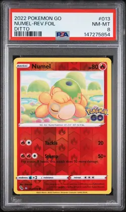 Numel (Peelable Ditto) - 013/078 - #13 - Pokemon: Pokemon Go - PSA 8 - Image 2