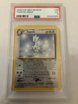 Pokemon TCG Togetic Holo Rare Neo Genesis 16/111 2000 Unlimited PSA 6 - Image 1
