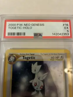 Pokemon TCG Togetic Holo Rare Neo Genesis 16/111 2000 Unlimited PSA 6 - Image 2
