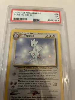 Pokemon TCG Togetic Holo Rare Neo Genesis 16/111 2000 Unlimited PSA 6 - Image 3