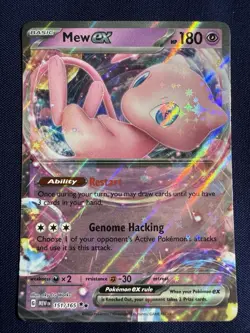 Mew EX 151/165 Holo Dbl-Rare Card Scarlet & Violet 151 English NM/M Fresh Pull - Image 1