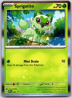 Sprigatito 001 Holo Promo Scarlet & Violet Promo Pokemon Lightly Played - Image 1