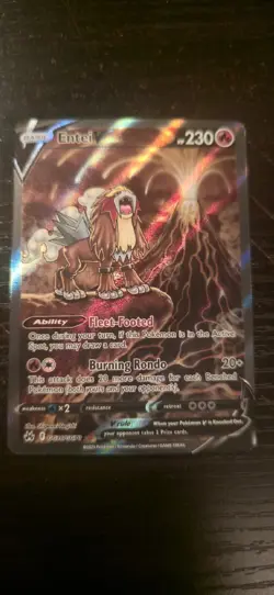 Pokemon Entei V Ultra Rare Crown Zenith: Galarian Gallery GG36/GG70 NM - Image 2